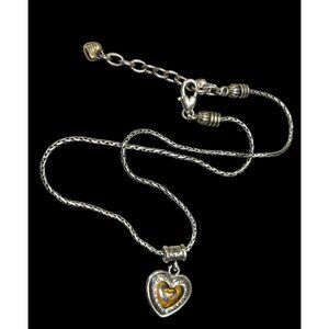 Vintage Brighton Floating Heart In Heart Pendant Necklace